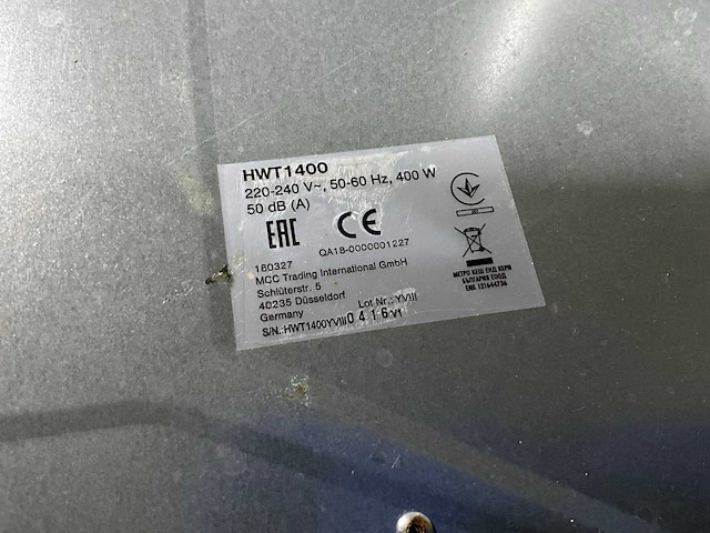 Mcc trading hwt 1400 warmhoudplaat - afbeelding 6 van  6
