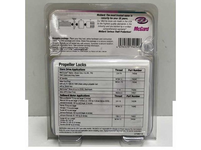 Mcgard propeller lock bolts - 851057 - afbeelding 1 van  3