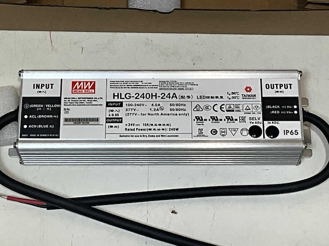 Mean well hlg-240h-24a led driver 240w - afbeelding 2 van  3
