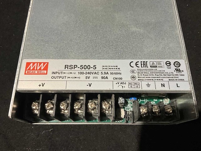 Mean well rsp-500-5 voeding 5v, 90a (2x) - afbeelding 4 van  5