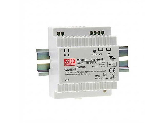 Meanwell switch-mode power supply dr-60-5 - afbeelding 1 van  4