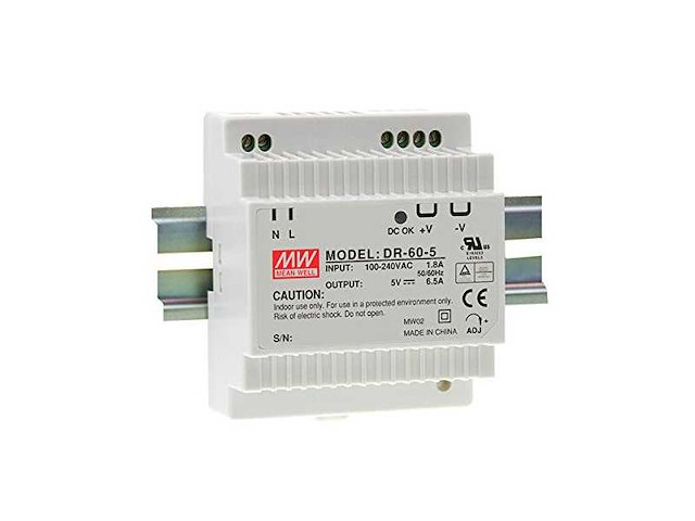 Meanwell switch-mode power supply dr-60-5 - afbeelding 2 van  5