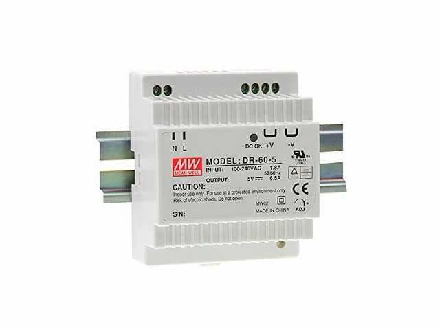 Meanwell switch-mode power supply dr-60-5 - afbeelding 2 van  5