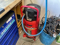Mecafer fifty luchtcompressor met automatische luchtslanghaspel