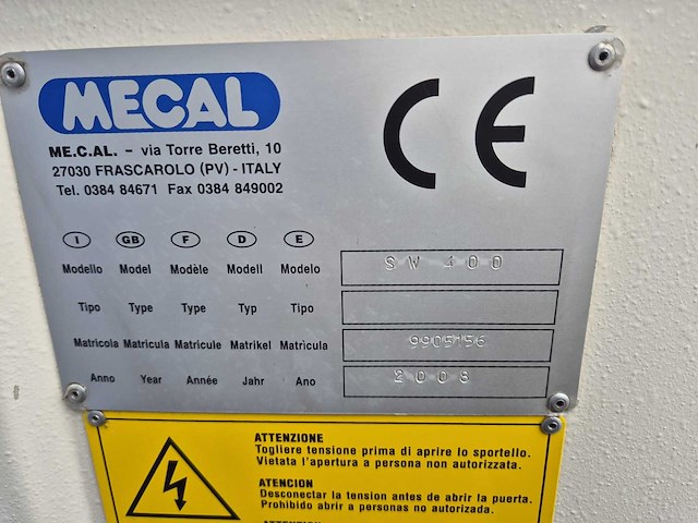 Mecal - 400sw - aluminium cirkelzaagmachine met mps 2020 rollenbaan 2x6m - afbeelding 13 van  29
