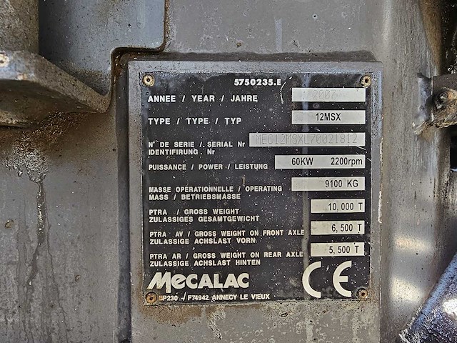 Mecalac - 12msx - incl. bakken + palletvorken - mobiele kraan - afbeelding 28 van  40