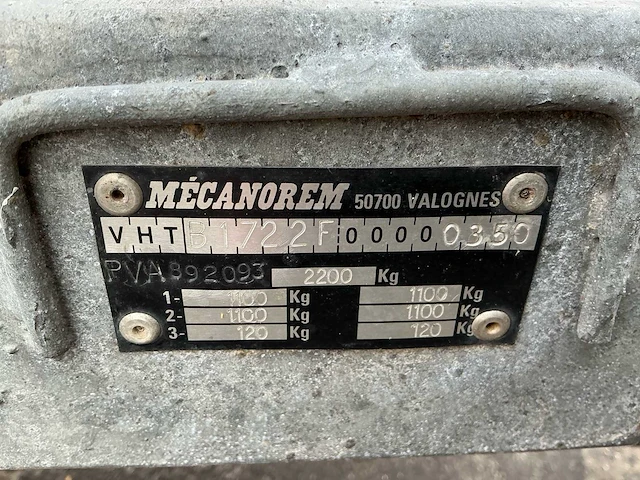 Mecanorem b1722f geremde boottrailer - afbeelding 16 van  25