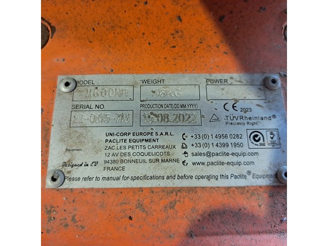 Mechanische troffel 600mm benzine, paclite, m600, 2023 - afbeelding 16 van  16