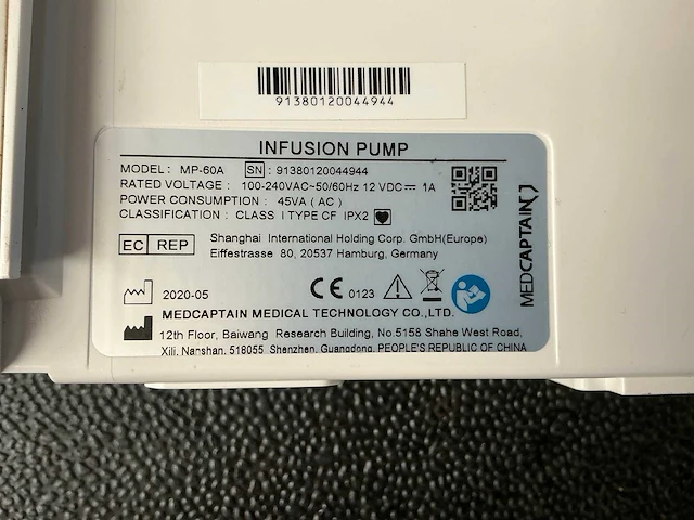 Medcaptain - mp-60 - infusion pump - 2020 - afbeelding 6 van  6