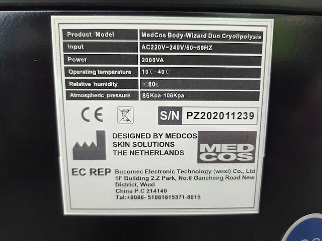 Medcos body wizard duo cryolipolise apparaat - afbeelding 9 van  9