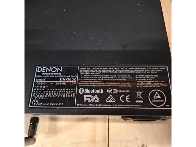 Mediaspeler met bluetooth ontvanger en am/fm tuner, denon, dn-300z - afbeelding 2 van  14