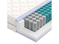 Medicarematras (2x) 90 x 200cm pocketgeveerde matrassen 340 pockets m2 20 cm hoog dubbeltyk - afbeelding 3 van  4