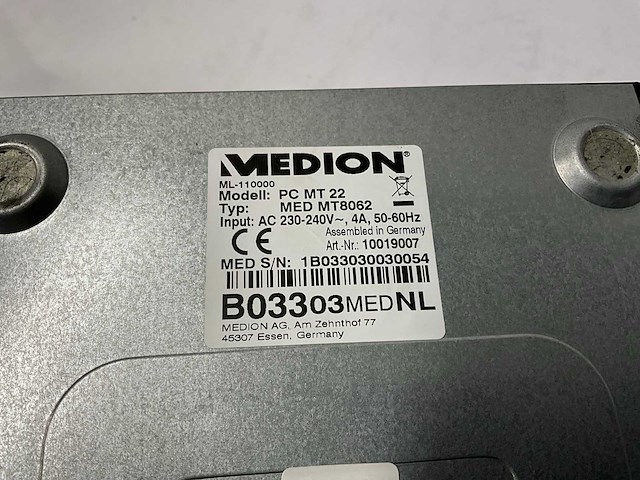 Medion - med mt8062 pc mt 22 - desktop - afbeelding 4 van  4