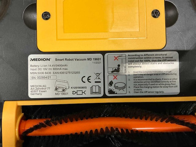 Medion s10 sw (md19601) robotstofzuiger - afbeelding 6 van  6