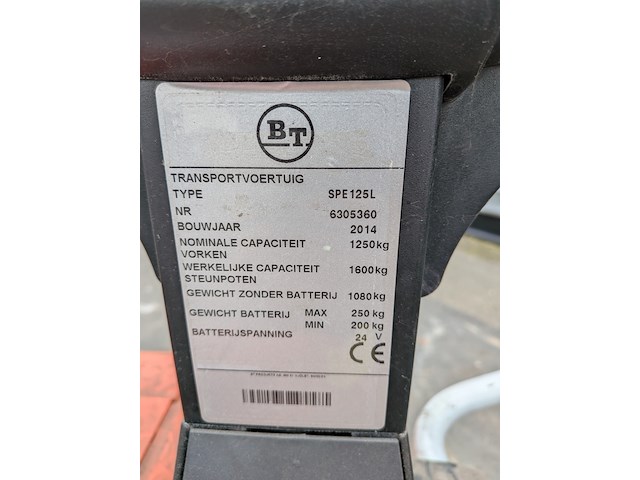 Meerij-stapelaar bt, spe125l, bouwjaar 2014 - afbeelding 7 van  20