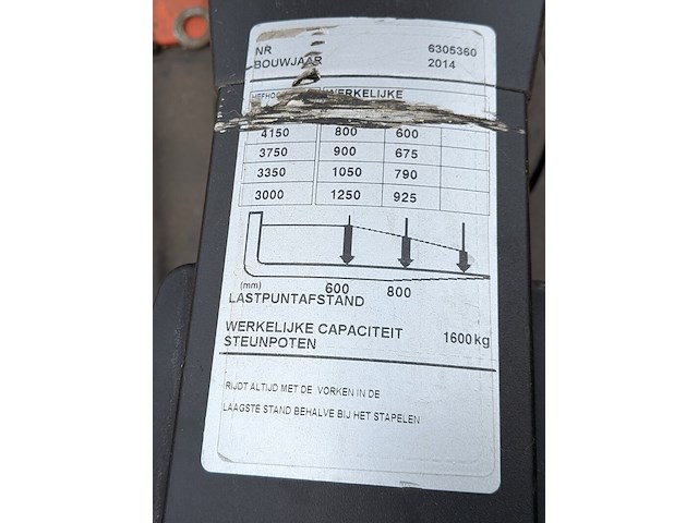 Meerij-stapelaar bt, spe125l, bouwjaar 2014 - afbeelding 9 van  20