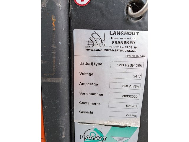 Meerij-stapelaar bt, spe125l, bouwjaar 2014 - afbeelding 13 van  20