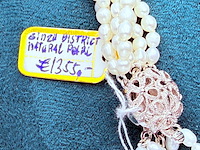 Meerstrengs parelcollier met natuurlijke parels - ginzu district - afbeelding 3 van  9