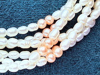 Meerstrengs parelcollier met natuurlijke parels - ginzu district - afbeelding 7 van  9