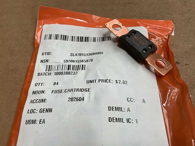 Mega 150a cartridge fuse (84x) - afbeelding 1 van  3