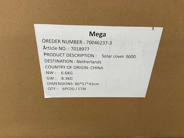 Mega solar cover 3600 7018977 (4x) - afbeelding 2 van  2