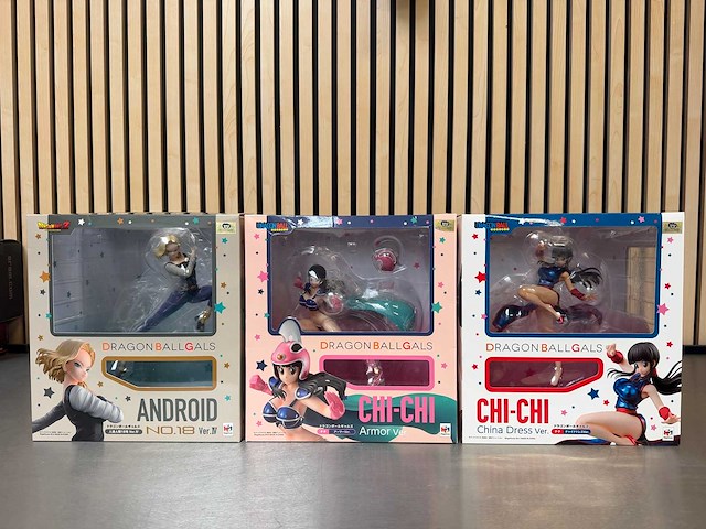 Megahouse - dragon ball gals android 18 & chi-chi collectiefiguren (3x) - afbeelding 1 van  11