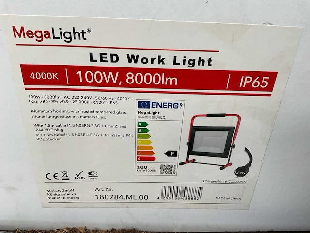 Megalight bouwlamp (10x) - afbeelding 3 van  3