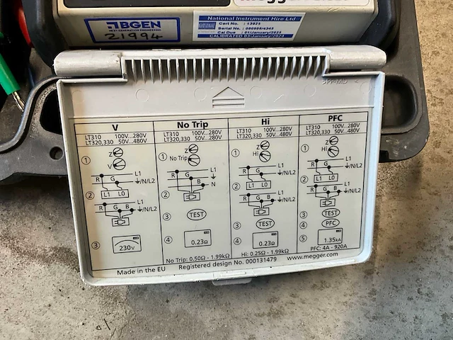 Megger lt320 loop tester - afbeelding 3 van  8