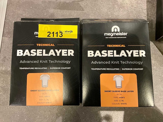 Megmeister short sleeve base layer men - l/xl (2x) - afbeelding 3 van  3