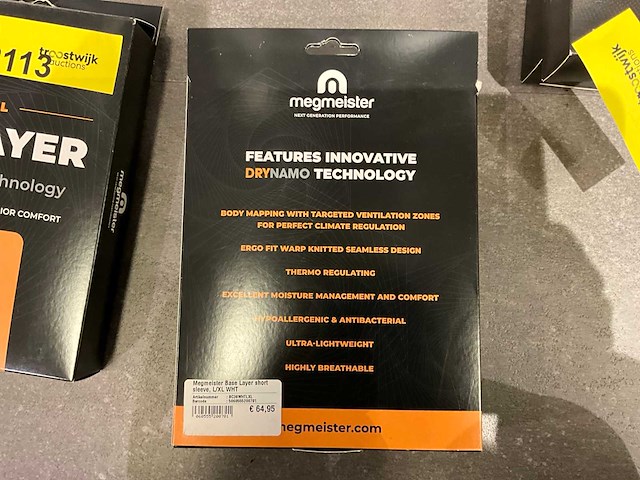 Megmeister short sleeve base layer men - l/xl (2x) - afbeelding 2 van  3