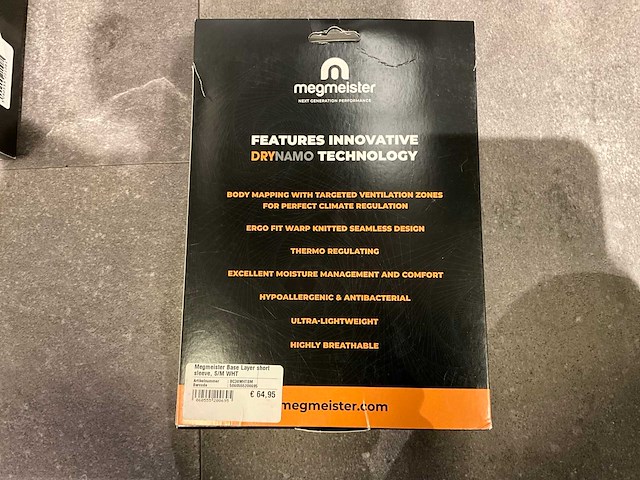 Megmeister short sleeve base layer men - s/m - afbeelding 3 van  3