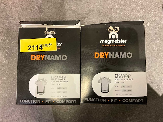 Megmeister short sleeve base layer men - xs/s (2x) - afbeelding 1 van  3