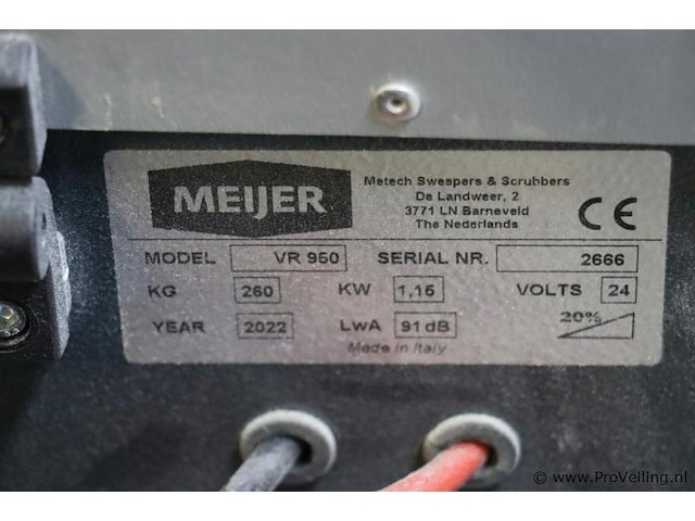 Meijer veegmachine | model vr 950 - afbeelding 14 van  18