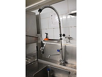 Meiko - dv 80 t - rvs korven doorschuif vaatwasmachine met miniline water ontharder en rvs aan- en afvoertafel - afbeelding 2 van  13