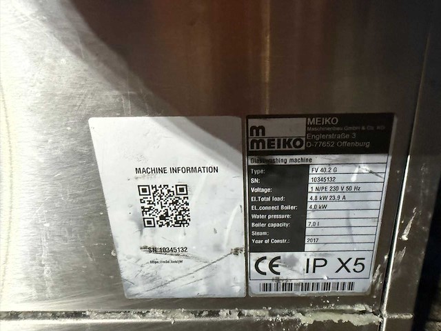 Meiko fv 40.2g vaatwasser - afbeelding 1 van  2