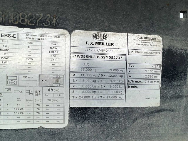 Meiller - 2016 - kisa 3 kipper dump trailer - oplegger - afbeelding 4 van  16