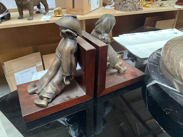 Meisje & clown decoratie boeksteun (2x) - afbeelding 3 van  3