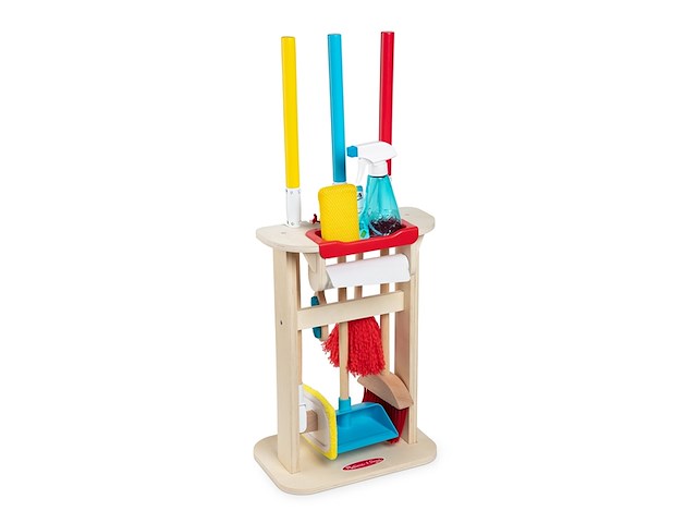 Melissa & doug houten speelgoed schoonmaakset spin & span - afbeelding 1 van  4