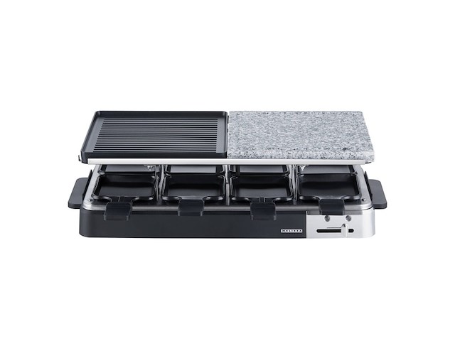 Melissa raclette grill met halve steen voor 8 personen zwart - afbeelding 1 van  5