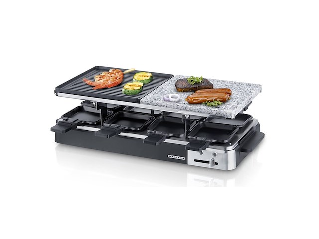 Melissa raclette grill met halve steen voor 8 personen zwart - afbeelding 2 van  5