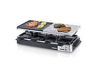 Melissa raclette grill met halve steen voor 8 personen zwart - afbeelding 2 van  5