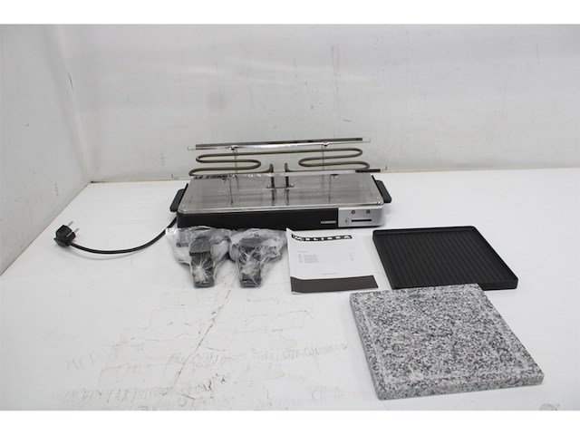 Melissa raclette grill met halve steen voor 8 personen zwart - afbeelding 4 van  5