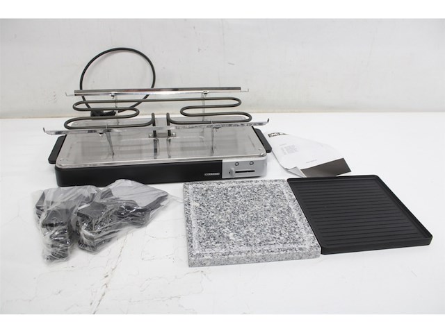 Melissa raclette grill met halve steen voor 8 personen zwart - afbeelding 4 van  5