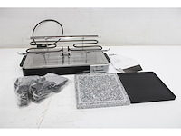 Melissa raclette grill met halve steen voor 8 personen zwart - afbeelding 4 van  5