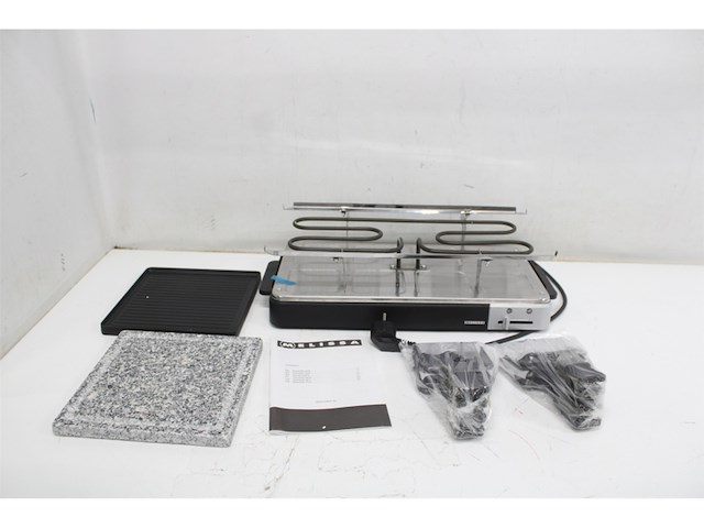 Melissa raclette grill met halve steen zwart - afbeelding 4 van  5