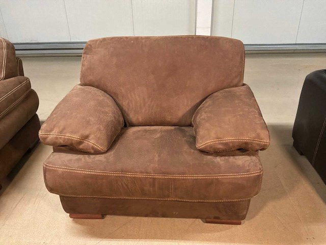 Melle leren fauteuil - afbeelding 2 van  10