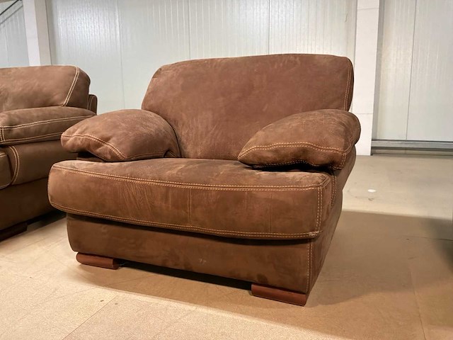 Melle leren fauteuil - afbeelding 3 van  10