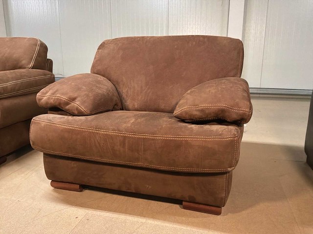 Melle leren fauteuil - afbeelding 5 van  10