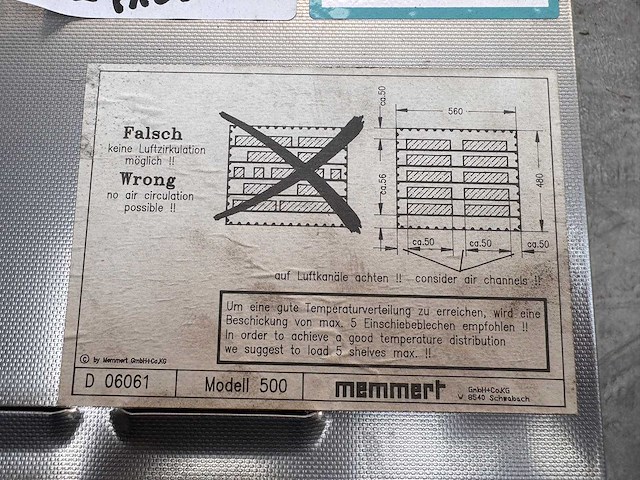 Memmert - ule 500 - vacuüm droogoven - afbeelding 9 van  9