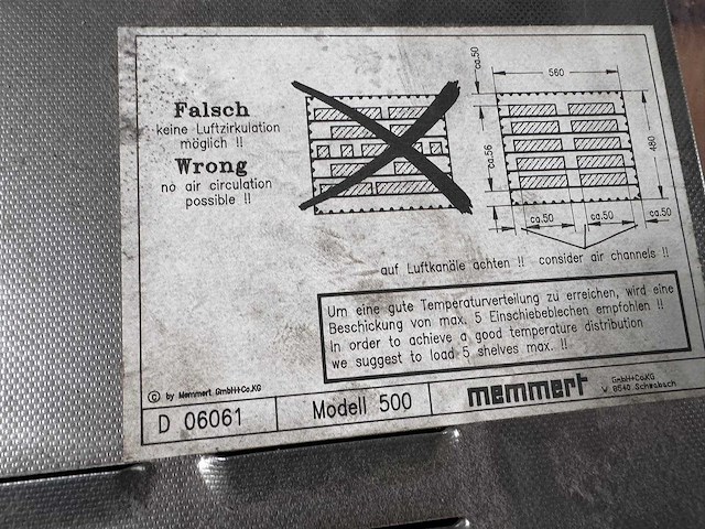 Memmert - ule 500 - vacuum drying oven - afbeelding 2 van  4